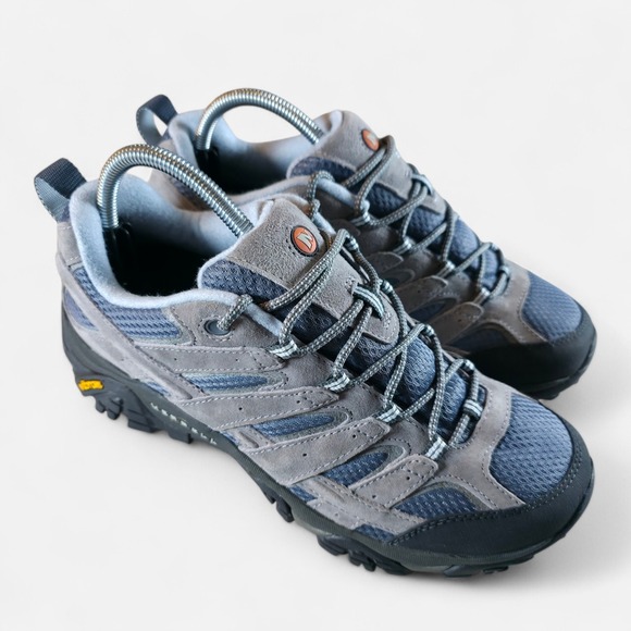 Merrell Shoes - Merrell Moab 2 Grey Leather Hiking Shoes Womens 10 W / Mens 8.5 Boot J06014W New